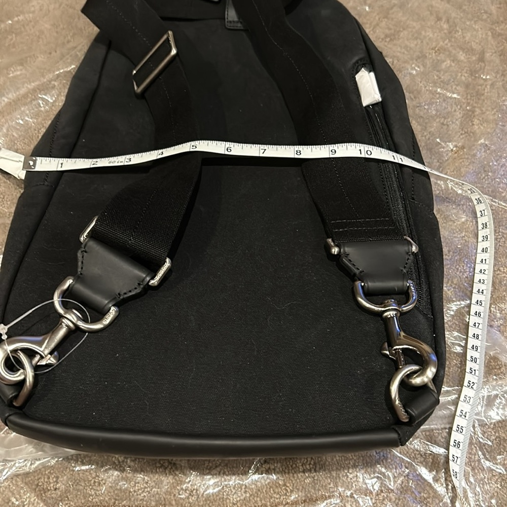 NWT Coach “CCV Utility Pack” Back Pack Black Genuine Leather & Canvas 19X12 - Picture 13 of 15
